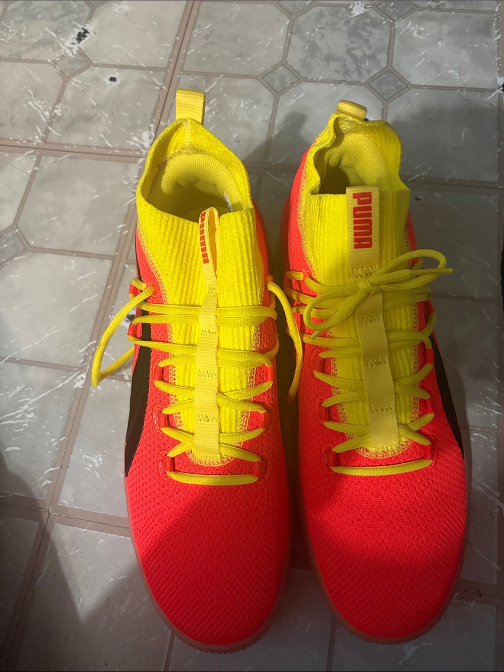 Puma Men’s Athletic Knit Runner - Red & Yellow